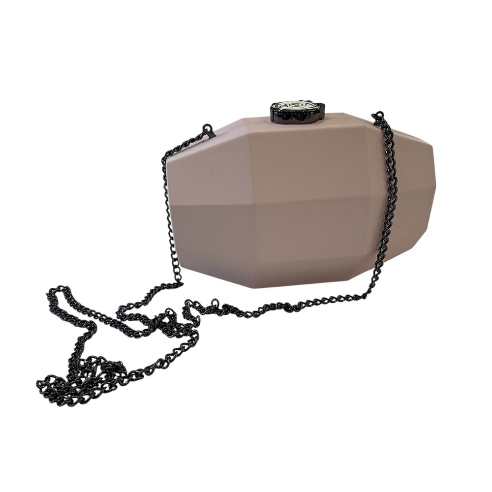 Viktor & Rolf Flowerbomb Hard Shell Clutch Womens OS Pink Faceted Bag